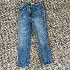 Zara HIGH RISE TRF STRAIGHT LEG JEANS